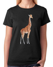 Camiseta Jirafa Damas Camiseta Ajustada Mujer Moda Top