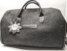 John Varvatos Traje de Lona Gris Bolso de Fin de Semana 21x12x9" Nuevo