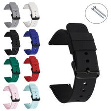Correa de reloj de silicona de liberación rápida 10 12 14 15 16 18 19 20 21 22 24 mm