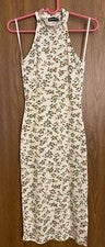Vestido midi blanco floral de moda Nova para mujer talla S **Nuevo sin etiquetas**