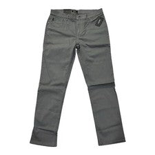Pantalones para hombre DKNY Bedford delanteros planos ajustados calce recto 34x30 nuevos con etiquetas - grises