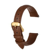 Leder-Armband 14mm mit Schnellwechsel für Uhren, Dunkelbraun