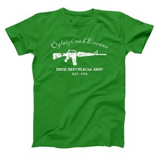 Camiseta básica para hombre The Irish Army Est Ireland Pride gaélica celta verde reimpresión