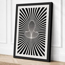 Ilusión radiante impresión geométrica en lienzo arte de pared decoración del hogar listo para colgar