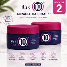 It’s a 10 Miracle Mascarilla Capilar Acondicionador Profundo - 8 oz - 240 ml - Paquete de 2