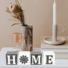 4 Piezas Bloques Hogar Decoración Decorativa Decoraciones para Salón