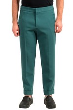 Pantalones informales Hugo Boss para hombre "Parget" calce de moda lana verde EE. UU. 32R IT 48