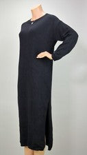 ESViViD Strickkleid Schwarz mit seitlichem Schlitz - CHIC - HINGUCKER - NEU
