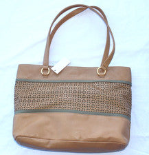 $445 Nuevo Bolso de Hombro de Cuero HAMMITT ANDERSON TOTE Breeze Negro Bronceado Cartera a Presión