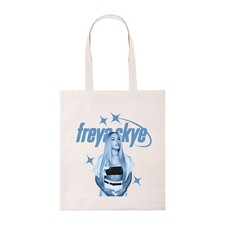 Bolso de Mano Freya Skye Texto Azul Divertido Tour de Música Temático Algodón Bolso Shopper