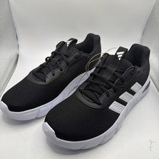 Zapatilla deportiva ADIDAS Cloudfoam Flex con cordones para hombre talla 9 negra/blanca HQ4854