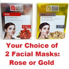Mascarilla facial tratamiento spa Global Beauty terapia hidratación arrugas tono oro rosa