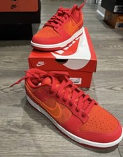 Nike Dunk Low Atlanta University Rojo Carmesí Brillante FD0724 657 Para hombres Talla 8.5