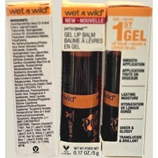 Lote de 2 nuevos bálsamos labiales en gel Wet N Wild Perfect Pout 954B Tell Sheer Glossy 2x0,17