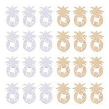 24 Piezas Adhesivo de Pared Acrílico Pegatina de Piña Espejo Moderno para Pared de Hogar