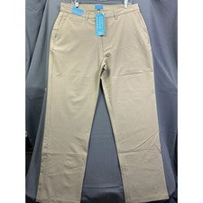 Pennington & Bailes Hombres True Stadium Pantalones Caqui Tostado Performance Pantalones 36W