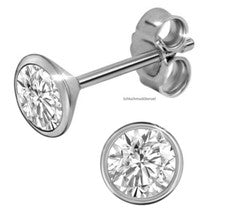 Pendientes Copa Blanco 1 Par Plata 925 3,5mm Unisex