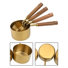 Juego de cucharas medidoras de acero inoxidable accesorios de panadería 4 tazas y 4 cucharas