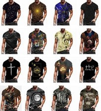 Camiseta Hombre Streetwear Negro Manga corta Casual Novedad suave y sedosa Moda
