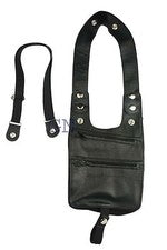 Funda de hombro de cuero genuino billetera seguridad dinero cuerpo cinturón antirrobo.