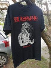 Camiseta negra de algodón con banda de blasfemia regalo para amigos todas las tallas