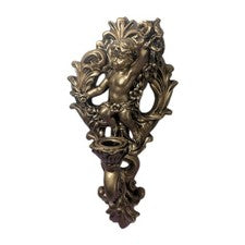 Candelabro colgante de pared de querubín 15x7x5 pulgadas decoración del hogar de Navidad L28B