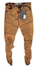 Pantalones de mezclilla OSTAKT New York para hombre estilo marrón madera D7S609 talla 32 x 32 nuevos con etiquetas $110