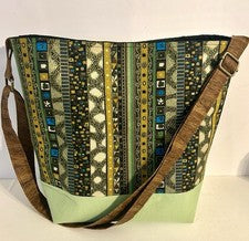 "Nueva Bandolera de Algodón Bohemio 12x14"" Forrada/Bolsillos Int/Correa Ajustable"