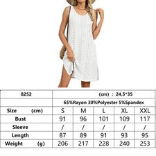 Moda Mujer Vestido Suelto Monocolor Cuello Redondo y para el