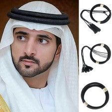 Árabe Hombres Negro Igal Agal Saudi Emrati Hombres Anillo para la Cabeza Hombres Banda para la Cabeza Cordón Negro