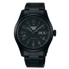 SEIKO 5 Sports SRPJ09 STEALTH Orologio Automatico Uomo Bracciale Quadrante Nero