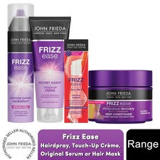 Gama de laca para el cabello, crema, suero y mascarilla capilar John Frieda Frizz Ease