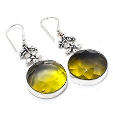 Pendiente de joyería de plata esterlina 925 hecho a mano con piedras preciosa...