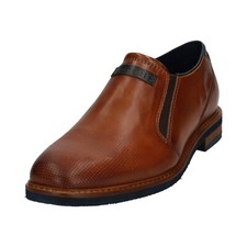 Zapatillas de hombre Bugatti zapatos bajos zapatos casuales cuero marrón coñac AES60