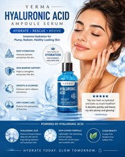 NUEVO Suero Ácido Hialurónico 1oz / 30ml | Ampolla Coreana | Hidratante | AUTÉNTICO