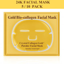 Mascarilla facial oro 24k cuidado de la piel gel de colágeno mascarilla facial parche hidratante antiarrugas