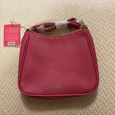 Juicy Couture Mujer Viva La Juicy Cartera de Hombro Bolso de Mano Rosa Imitación Cuero Y2K