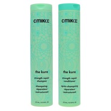 Champú reparador Amika The Kure Strength 9,2 oz y acondicionador paquete combinado de 9,2 oz