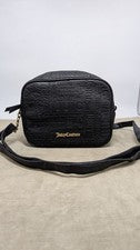 Bolso Bandolera Juicy Couture Para Mujer Negro Repujado Cámara LA California
