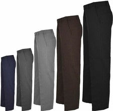 Pantalones de negocios lisos de oficina para hombre Pantalones informales de bolsillo con cinturón de trabajo inteligent