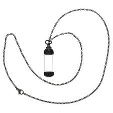 1 pieza collar conmemorativo elegante botella de perfume colgante vidrio acero inoxidable