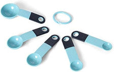 Cucharas medir set 5 colores aqua sky utensilios cocina para reposteria medidas