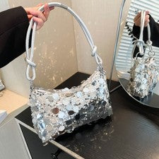 Bolso de hombro de noche con lentejuelas brillantes Cartera Bolso de mano para fiestas y salidas nocturnas