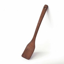 Mini Volteador de Sartén Compacto Espátula de Madera Compacto para Asar, Cocinar