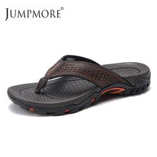 Sandalias De Cuero Para Hombre Chanclas Cómodas Casuales Calzado De Playa Verano