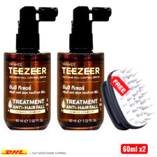 2x Yanhee Teezeer Suero Herbal para Cabello 60 ml Cuidado del Cuero Cabelludo Nutritivo Raíz Fuerte del Cabello