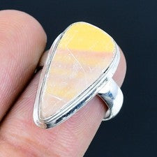 Mookaite piedras preciosas hechas a mano 925 anillo de joyería de plata...