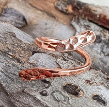 Anillo de cobre macizo para aliviar el dolor hecho a mano boho ajustable anillo para el pulgar todas las tallas SR372
