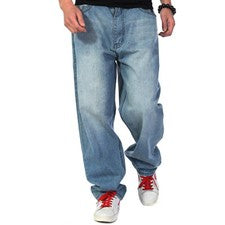 Nuevo Moda Hombres Gran Tamaño Hip-hop Informal Denim Pantalones Sueltos Jeans Pantalones Sueltos