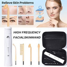 Herramienta de cuidado de la piel para el cuidado de la piel facial de alta frecuencia dispositivo de varita con 4 tubos